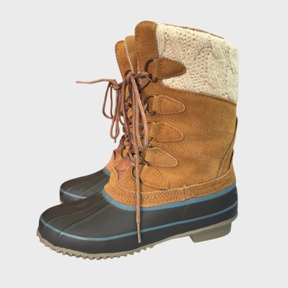 Khombu Women's 7 Boho Winter Suede Knit Boots‎ Boho Bohemian PNW Style Northwest